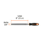 LIMA MEDIA CAÑA BASTARDA 8'', MANGO DOBLE INYECCIÒN, TRUPER 15318 *