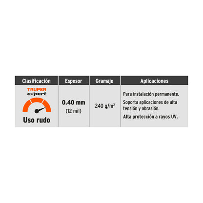 LONA USO RUDO, VERDE OLIVO, 4 X 6 M, TRUPER EXPERT 16376 *