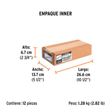 Cargar imagen en el visor de la galería, LIMA TRIÀNGULO PESADO 6&#39;&#39;, 32 DPP CON MANGO CON MANGO, TRUPER 19679 P
