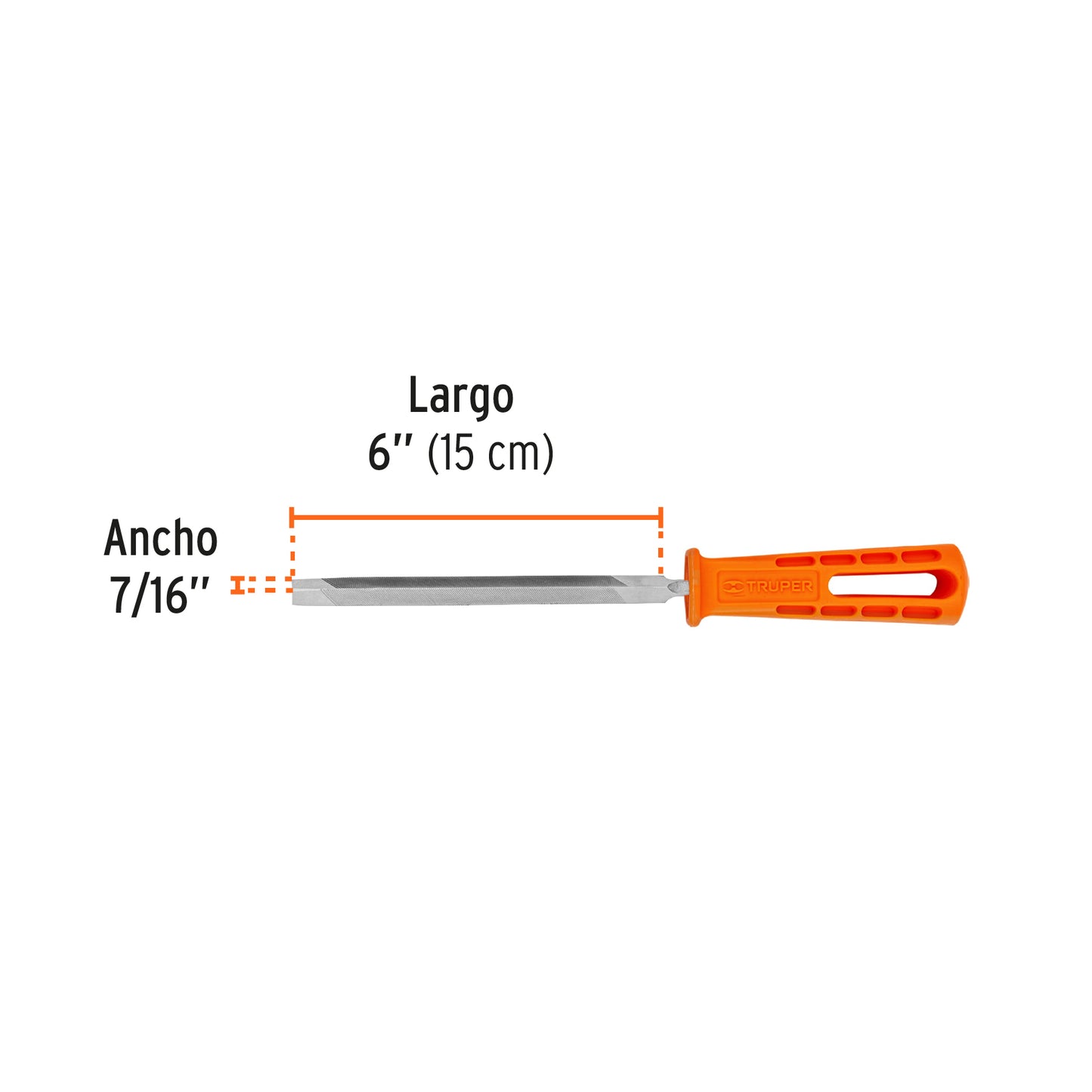 LIMA TRIÀNGULO PESADO 6'', 32 DPP CON MANGO CON MANGO, TRUPER 19679 *