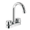 MEZCLADORA 4' PARA LAVABO, CUELLO BAR, CARTUCHO CERÁMICO 49275 P