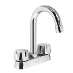 MEZCLADORA 4' PARA LAVABO, CUELLO BAR, CARTUCHO CERÁMICO 49275 P