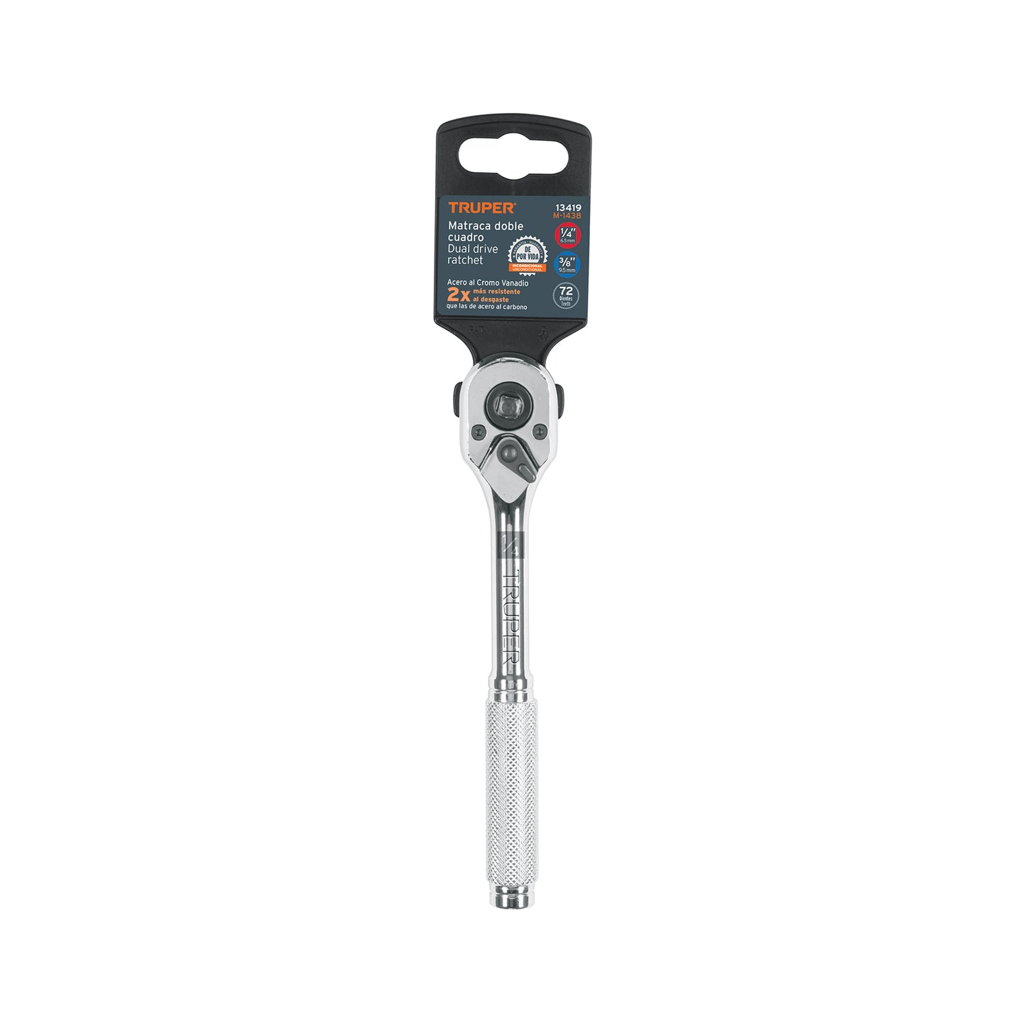 MATRACA DOBLE CUADRO 1/4" y 3/8" TRUPER 13419 *