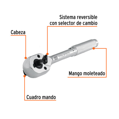MATRACA DOBLE CUADRO 1/4" y 3/8" TRUPER 13419 *
