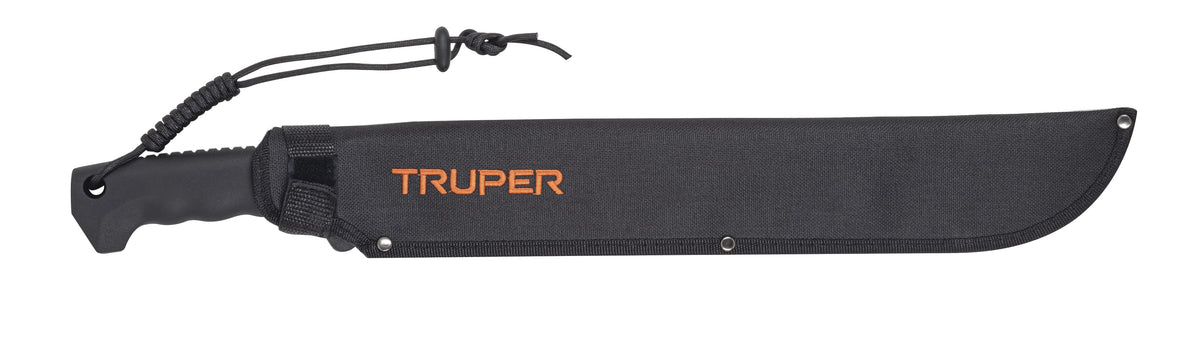 MACHETE DOBLE FILO 14'', CACHA INYECTADA, CON FUNDA, TRUPER 103827 *