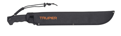 MACHETE DOBLE FILO 14'', CACHA INYECTADA, CON FUNDA, TRUPER 103827 *