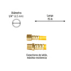 MANGUERA PARA COMPRESOR, DE PVC, 15M X 1/4", PRETUL 20664 *