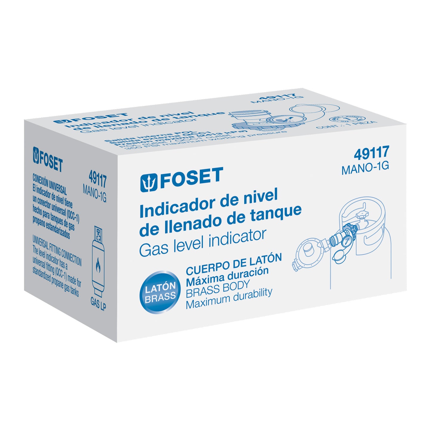 INDICADOR DE NIVEL DE LLENADO PARA CILINDRO DE GAS, FOSET 49117 P