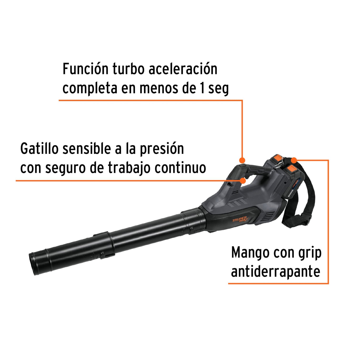 SOPLADORA INALÁMBRICA, 40V, TRUPER MAX 102339 N