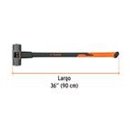 MARRO OCTAGONAL 12 LB, MANGO FIBRA DE VIDRIO 36'' TRUPER 16542 P