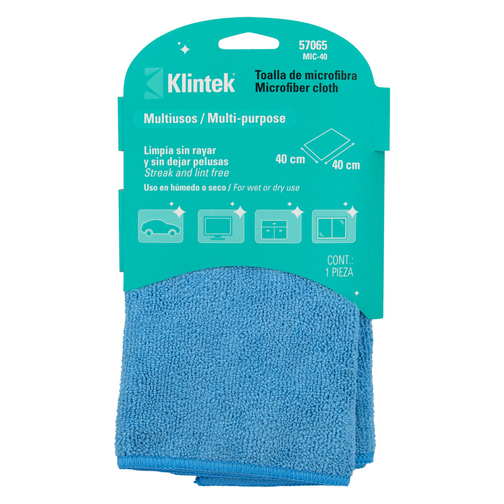 TOALLA DE MICROFIBRA DE 40 X 40 CM, KLINTEK 57065 *