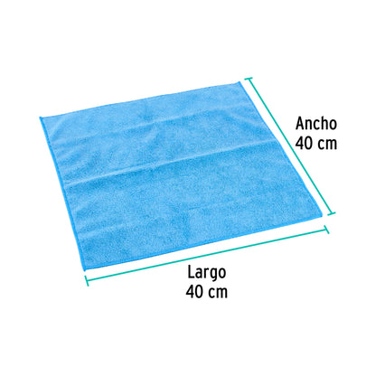 TOALLA DE MICROFIBRA DE 40 X 40 CM, KLINTEK 57065 *