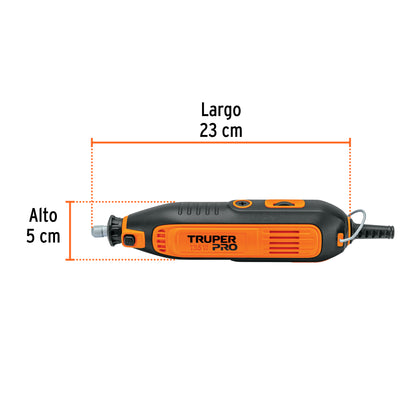 HERRAMIENTA ROTATIVA 135W CON 97 ACCESORIOS, TRUPER PRO 103580 *