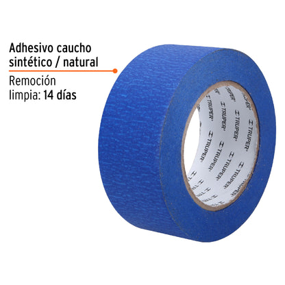 CINTA MASKING TAPE AZUL DE 2' X 50 M PARA PINTOR, TRUPER 12624 *
