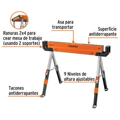 BURRO/MESA DE TRABAJO P, MULTIUSOS, TRUPER 103301 P