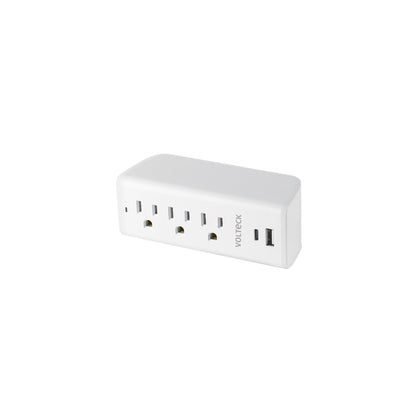 MULTICONTACTO PARED 3 CONTACTOS 2USB A+C 45749 *