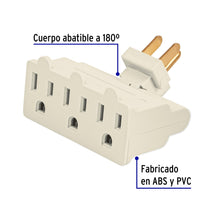 Cargar imagen en el visor de la galería, MULTICONTACTO TRIPLE ATERRIZADO, TIPO BISAGRA, VOLTECK 46801 P
