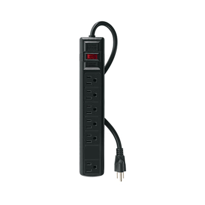 MULTICONTACTO 14 AWG 6 ENT. 450 JOULES, NEGRO 47804 *