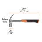 MARTILLO FORJADO 20oz UÑA CURVA, MANGO CON NEOPRENO, EXPERT 16820 P