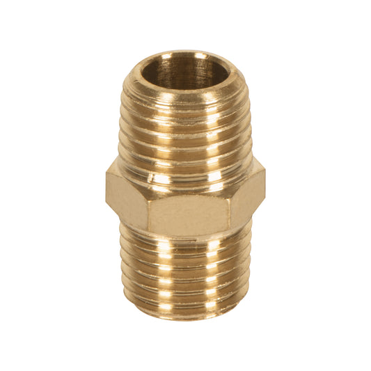 NIPLE DE LATÒN, TIPO FF, CUERDA 1/4 NPT, TRUPER 19024 *