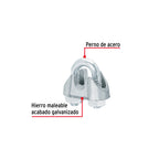 BOLSA C/100 NUDOS (PERROS) DE HIERRO P/CABLE DE 1/8", FIERO 40704 *