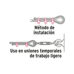 BOLSA C/100 NUDOS (PERROS) DE HIERRO P/CABLE DE 1/8", FIERO 40704 *