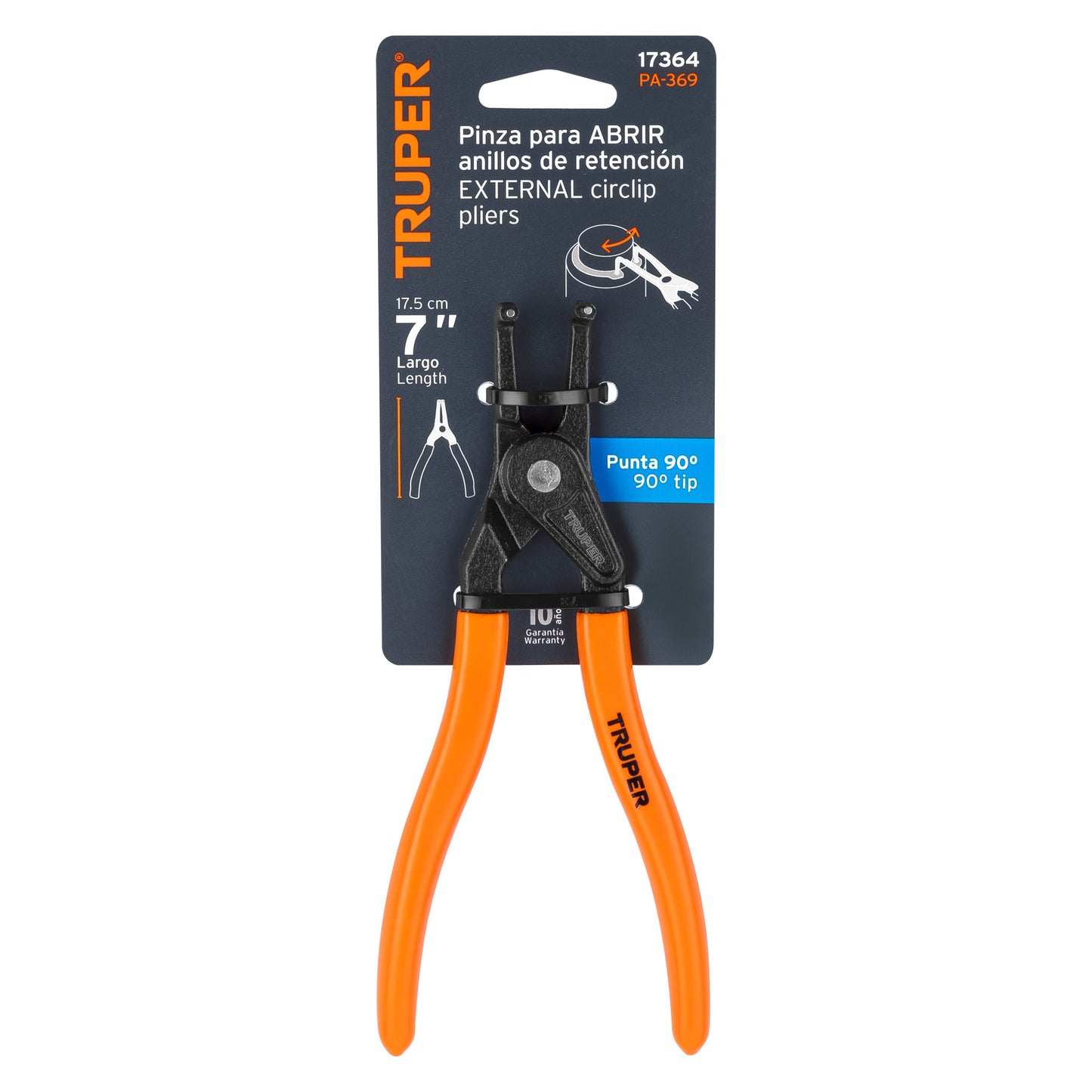 PINZA PUNTA A 90° PARA CERRAR ANILLOS 17364 *