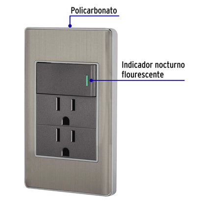 PLACA ARMADA ACERO 1INT-2CONT, 1M,LISBOA 47848 *