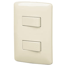 Cargar imagen en el visor de la galería, PLACA ARMADA 1 INTERRUPTOR ESCALERA, MARFIL, LÍNEA ITALIANA 48663
