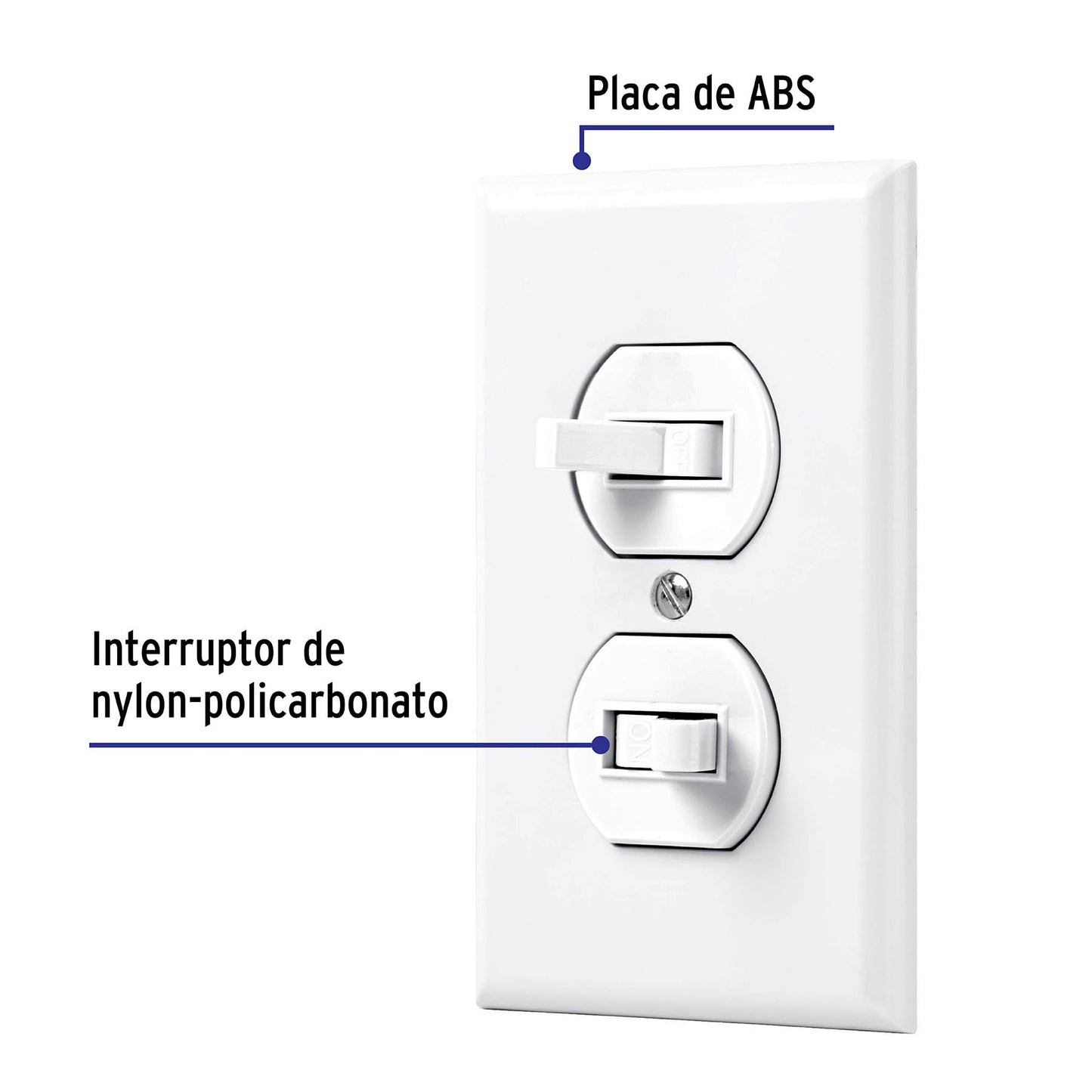 PLACA ARMADA 2 INTERRUPTORES, STANDARD 45953 P