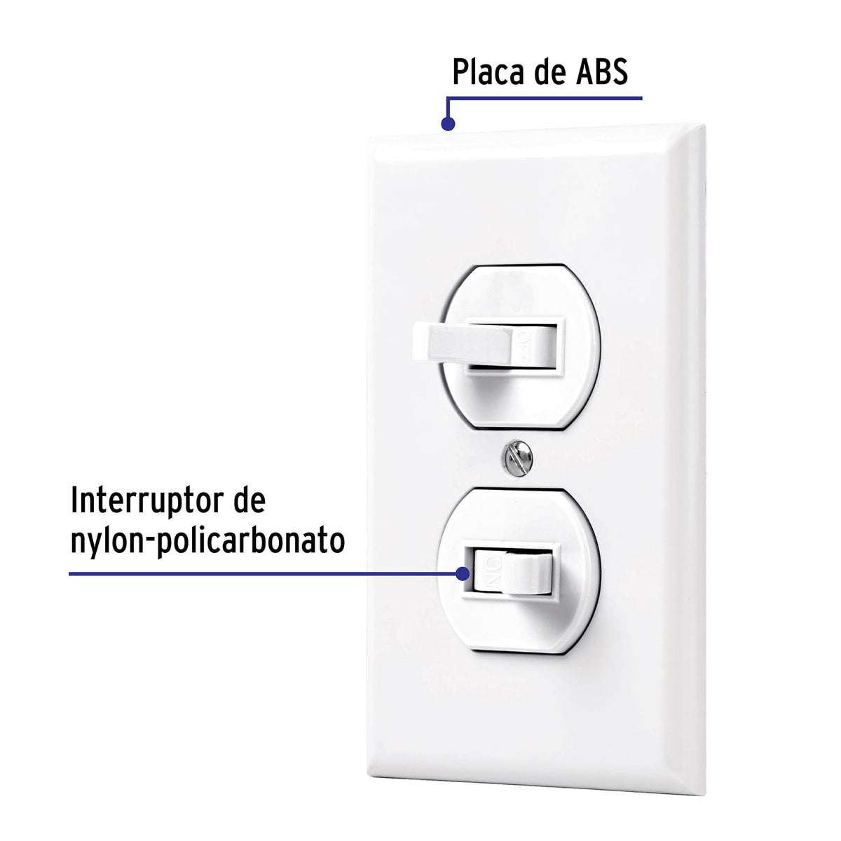 PLACA ARMADA 2 INTERRUPTORES, STANDARD 45953 P