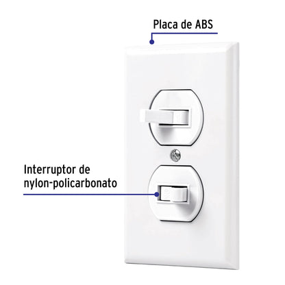 PLACA ARMADA 2 INTERRUPTORES, STANDARD 45953 P