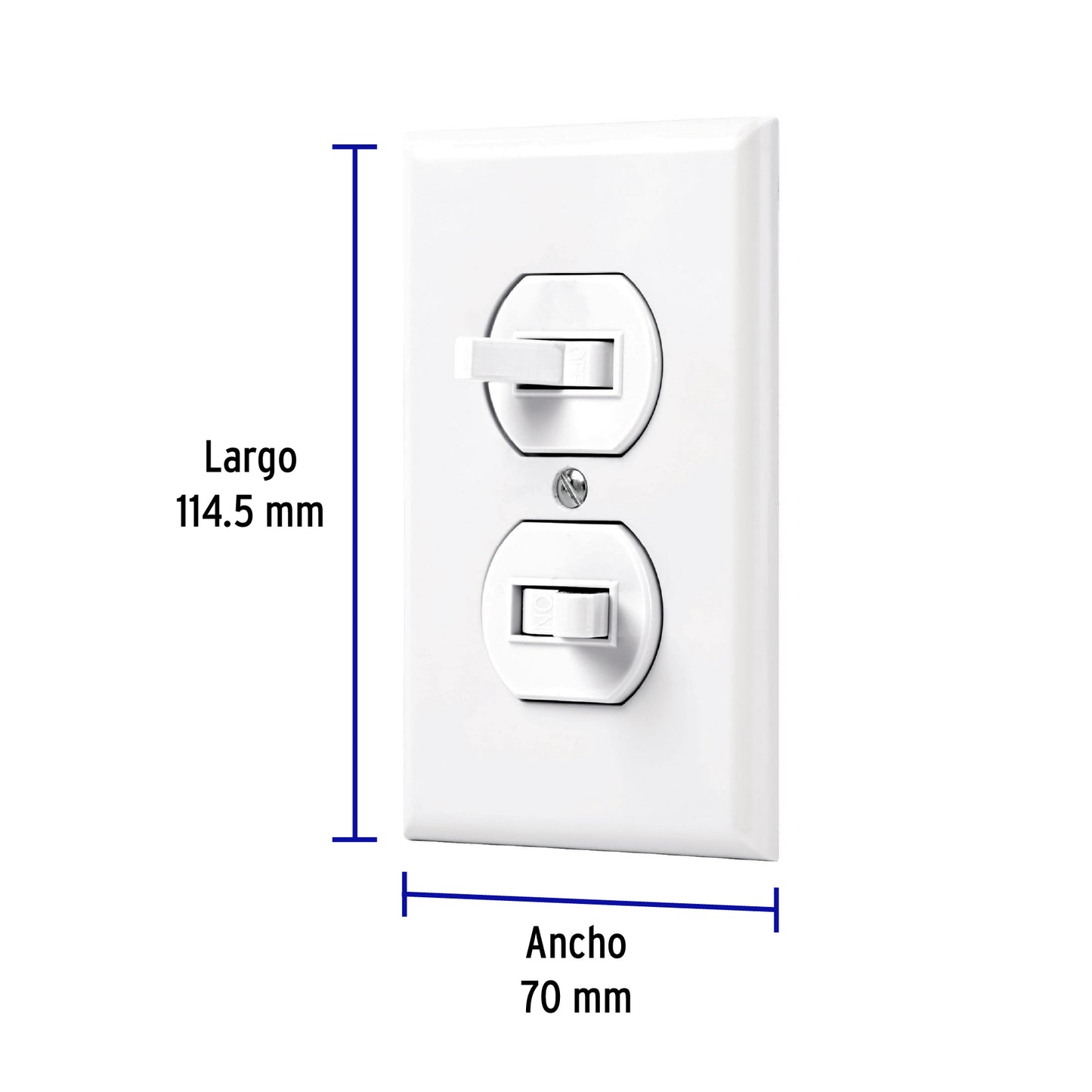 PLACA ARMADA 2 INTERRUPTORES, STANDARD 45953 P
