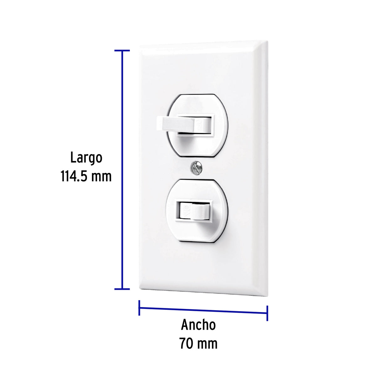 PLACA ARMADA 2 INTERRUPTORES, STANDARD 45953 P