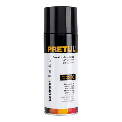 Pintura en aerosol, negro mate, 400 ml, PRETUL 27172