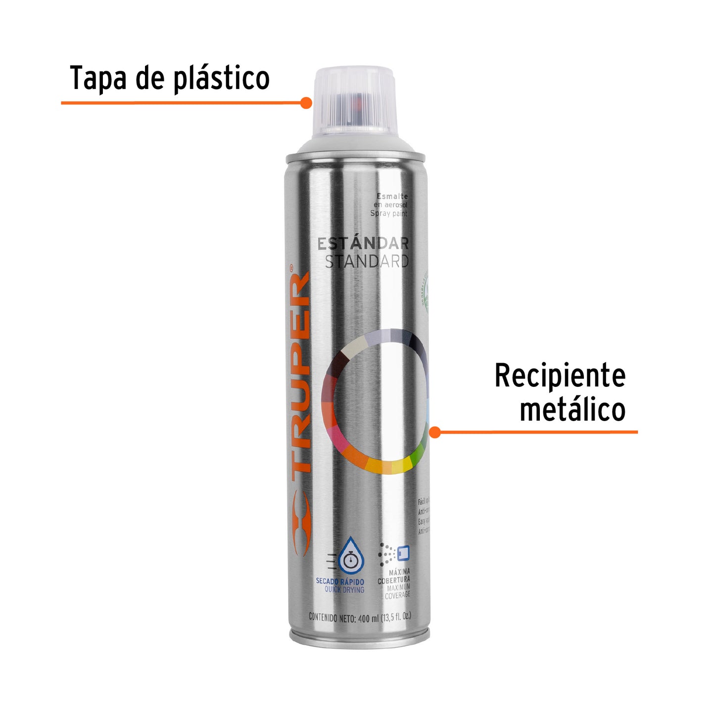PINTURA EN AEROSOL, TRANSPARENTE MATE, BOTE ESBELTO, 400 ML 12731 *