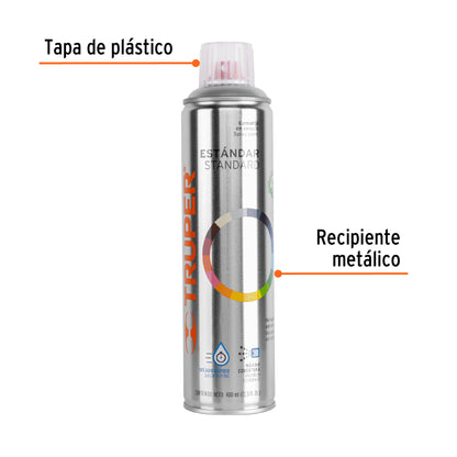 PINTURA EN AEROSOL, TRANSPARENTE BRILLANTE, BOTE ESBELTO, 400ML 19036 *