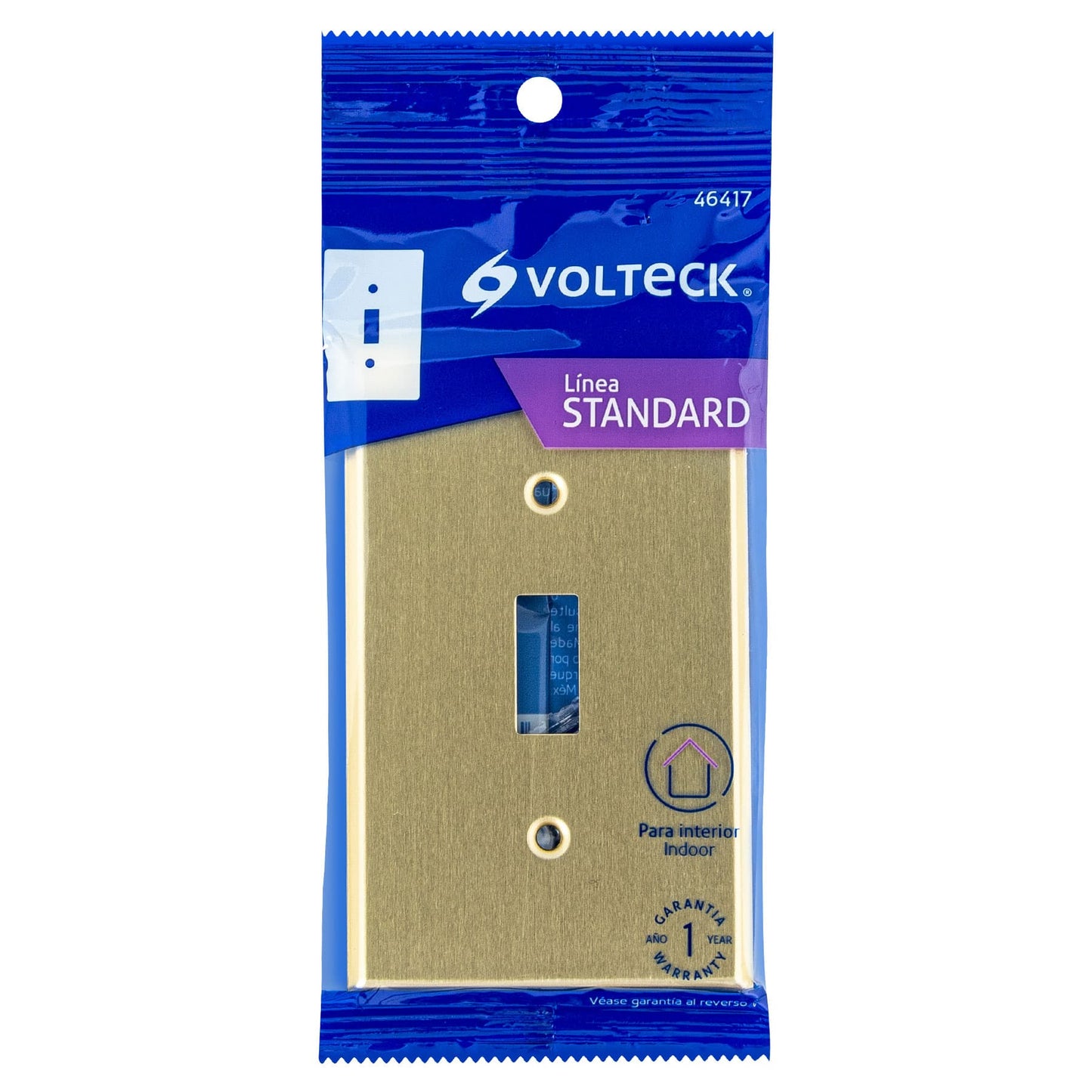 PLACA INTERRUPTOR VERTICAL, ALUMINIO 46417 P