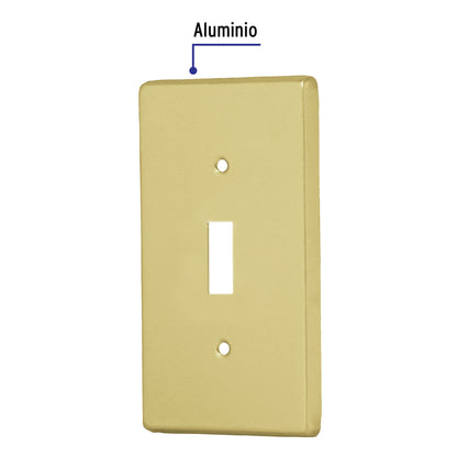 PLACA INTERRUPTOR VERTICAL, ALUMINIO 46417 P