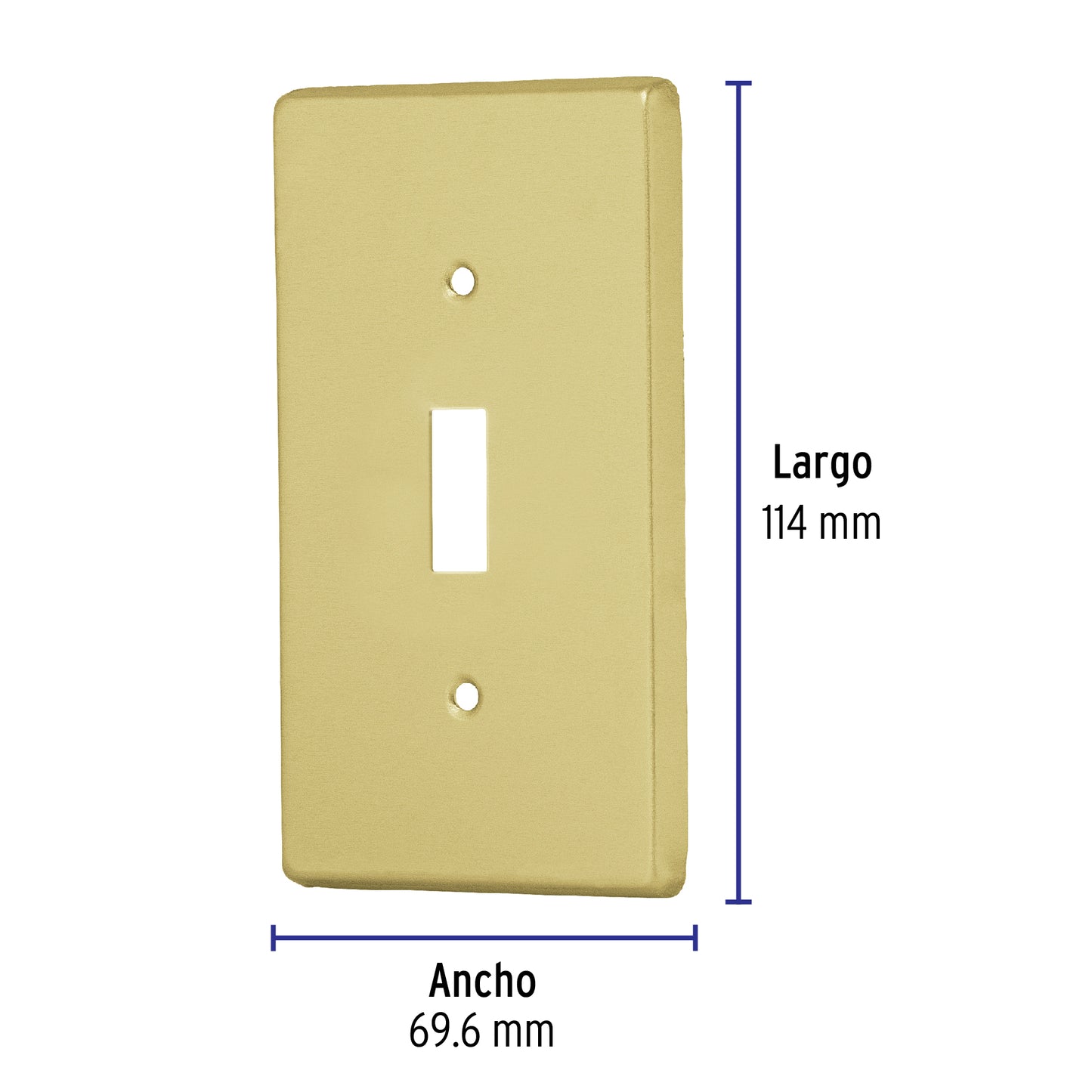 PLACA INTERRUPTOR VERTICAL, ALUMINIO 46417 P