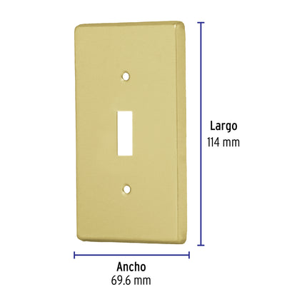 PLACA INTERRUPTOR VERTICAL, ALUMINIO 46417 P