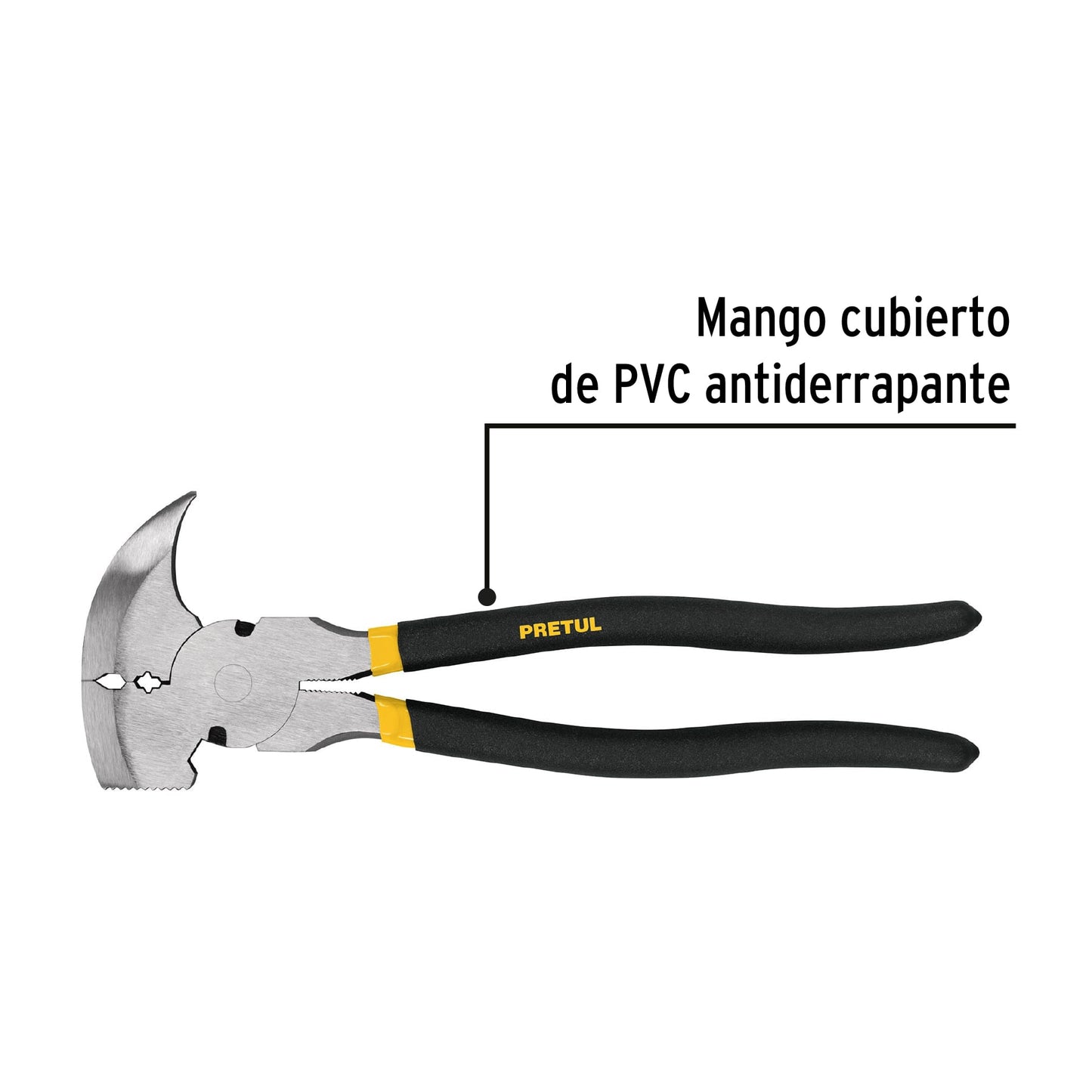 Pinza de hacendado 11" mango de PVC, PRETUL 22656