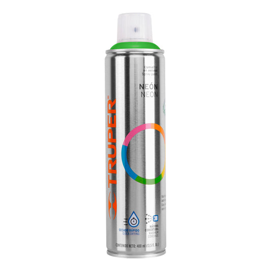 PINTURA EN AEROSOL, VERDE NEÓN, BOTE ESBELTO, 400 ML 19073 *