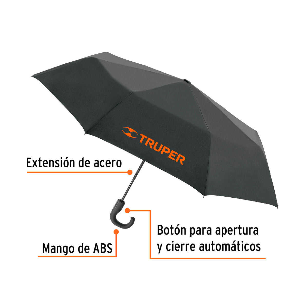 PARAGUAS COMPACTO DE 100 CM, TRUPER  66074 *