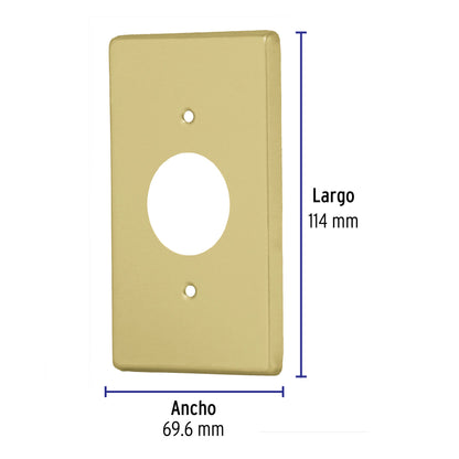 PLACA,CONTACTO REDONDO,ALUMINIO,STANDARD 46414 *