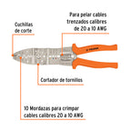 PINZA 10'' PELA CABLES, 20 A 10 AWG, TRUPER 17358 P