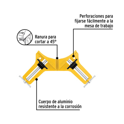 PRENSA ESQUINERA DE 3'', CUERPO ALUMINIO, PRETUL 29012 *