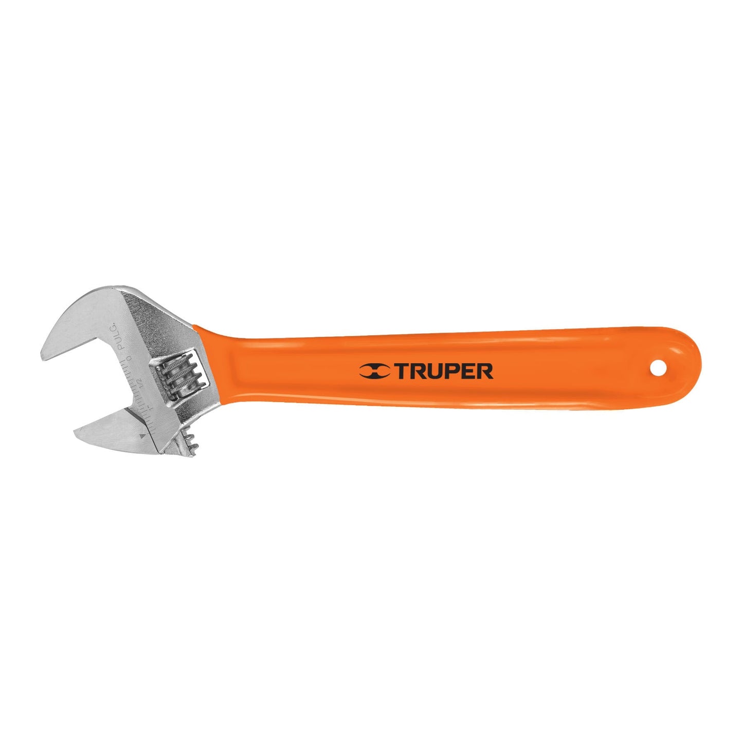 LLAVE AJUTABLE (PERICO) 12'' CROMADA MANGO DE PVC, TRUPER 15512 *