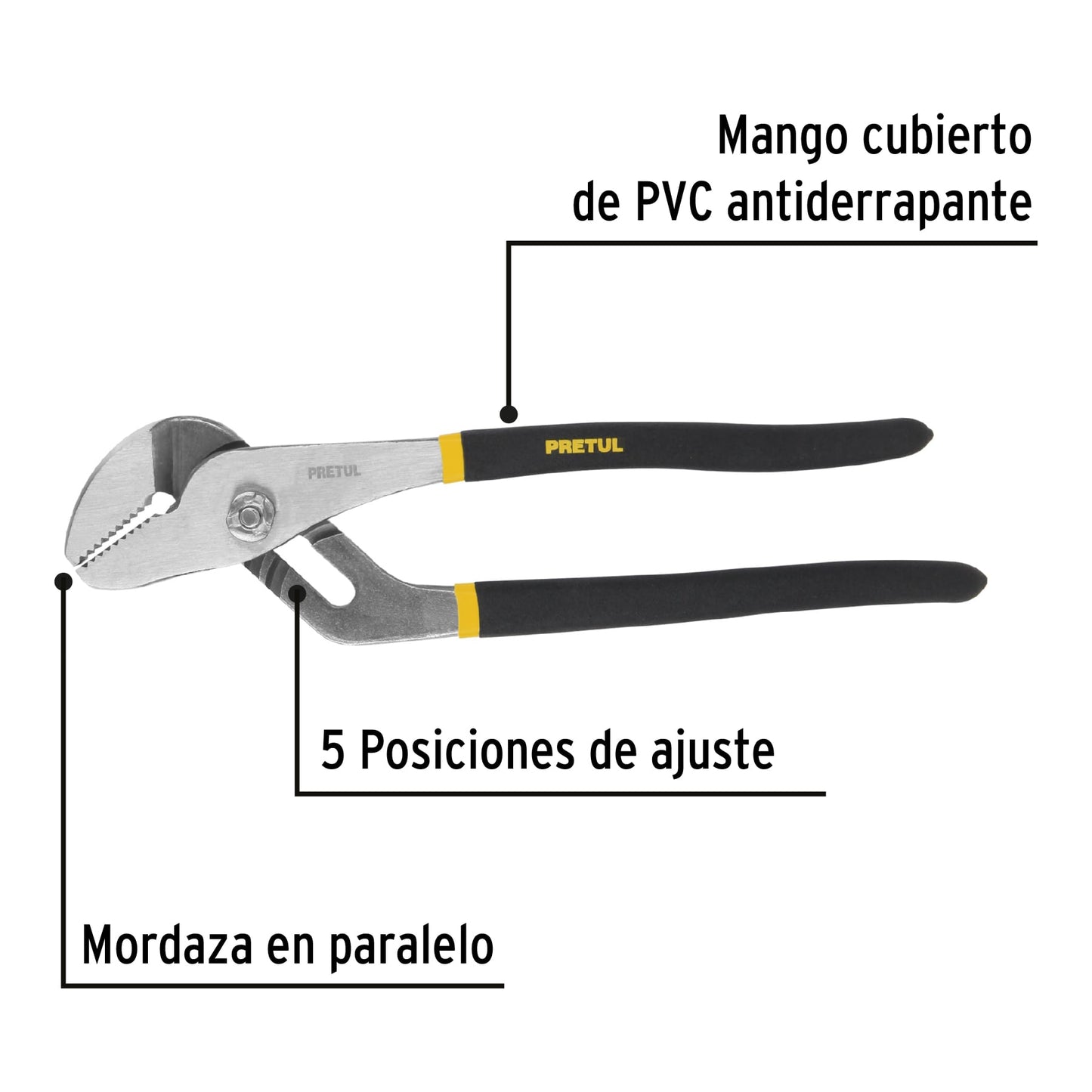 PINZA DE EXTENSÌON 10'' MANGO DE PVC, PRETUL 28162 *