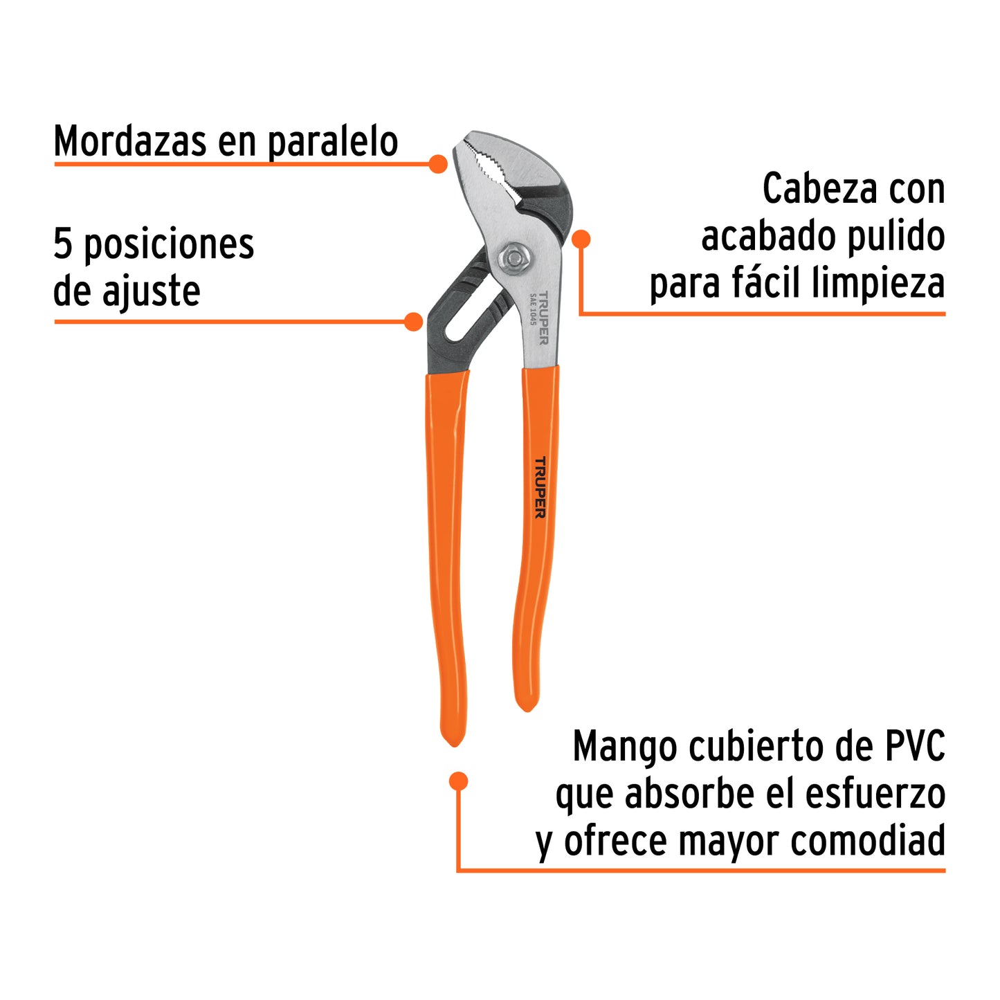 PINZA DE EXTENSIÓN 10', MANGO DE VINIL 17351 *